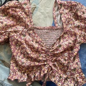 Flower crop top size small.